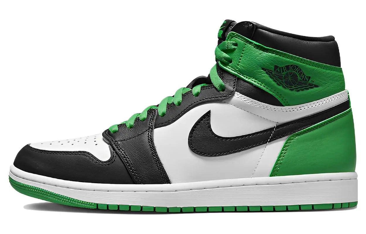 NIKEE AIR JORDAN 1 RETRO HIGH LUCKY GREEN SEMI UA
