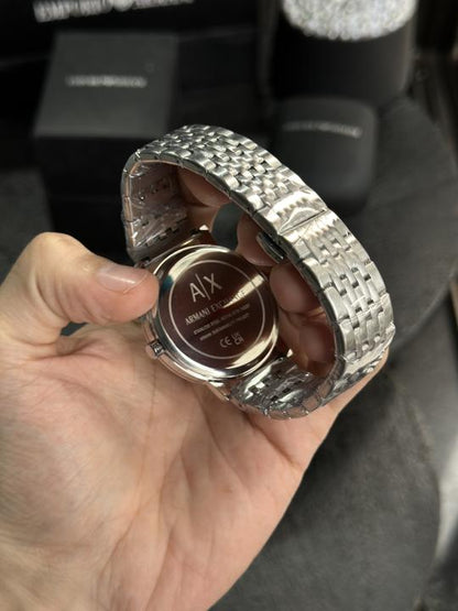 Arman i Exchange AX Silver White Premium Watch