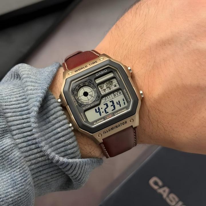 Casio AE-1200 Illuminator Light Brown - J1234